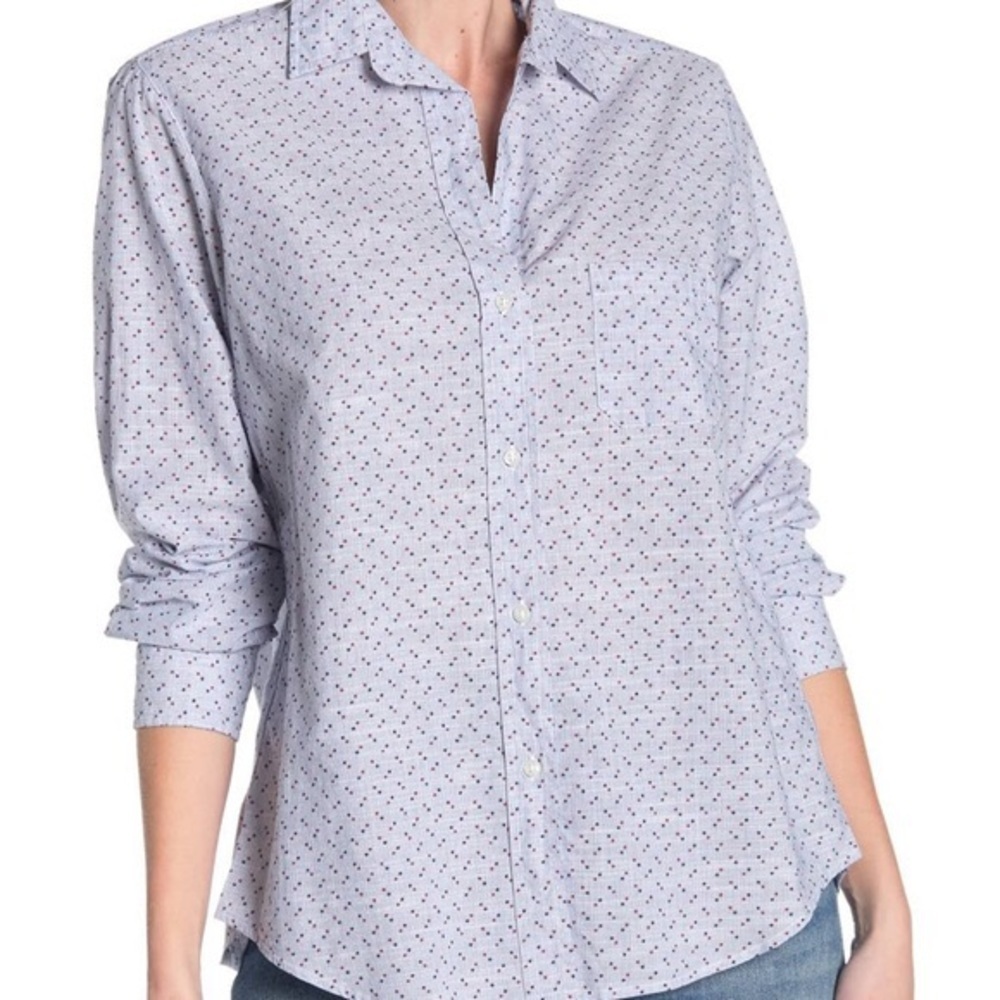 Grayson The Hero Washed Star Prints Size S Button Down Shirt Top